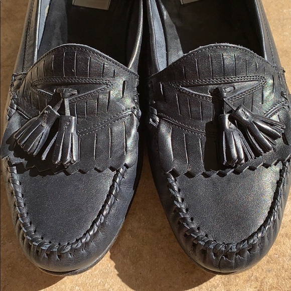 Bruno Magli Pisces Navy Blue Loafers - Picture 7 of 16